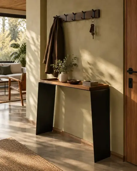 Ambiente recibidor con muebles